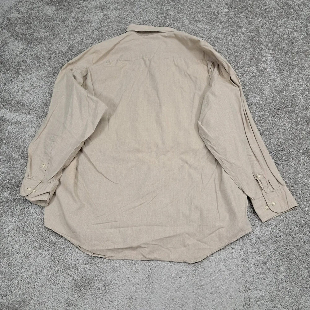 Croft‎ & Barrow Corporate Casuals Mens XL Tan Cotton Button Down Shirt